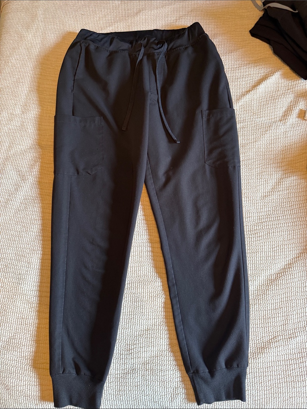 Mandala Scrubs - Black Joggers